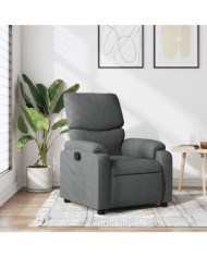 Fauteuil inclinable Gris foncé Tissu | Mobilier & Déco