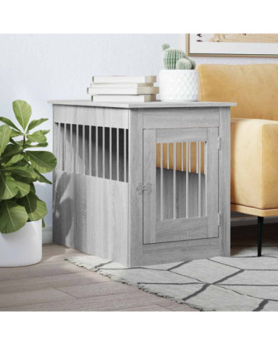 Meuble de cage pour chiens sonoma gris 55x80x68 cm | Mobilier & Déco