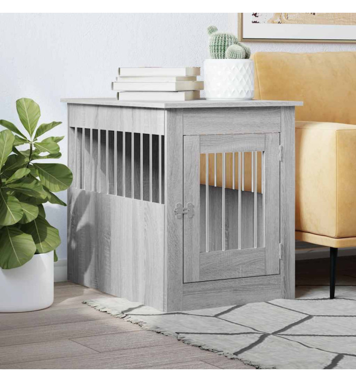 Meuble de cage pour chiens sonoma gris 55x80x68 cm | Mobilier & Déco