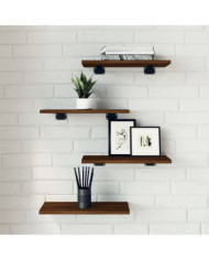 Étagères murales 4 pcs chêne marron 40x20x1,5cm bois ingénierie | Mobilier & Déco