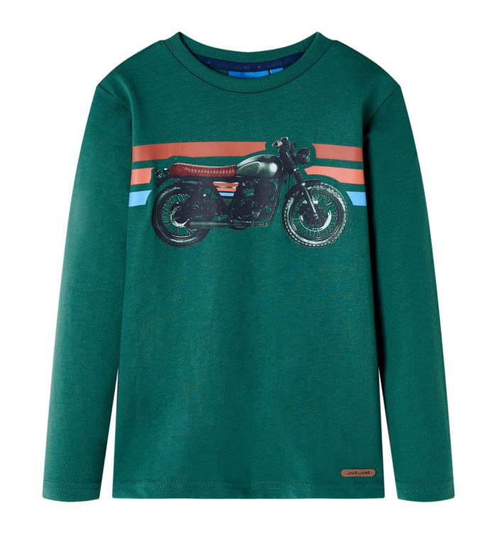 T-shirt enfants à manches longues vert 92 | Mobilier & Déco