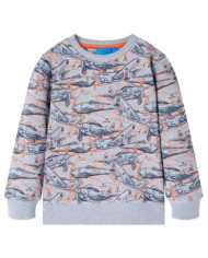 Sweatshirt pour enfants gris mélange 128 | Mobilier & Déco