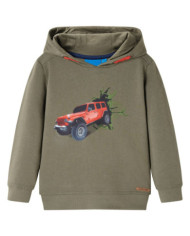 Sweatshirt à capuche pour enfants kaki 128 | Mobilier & Déco