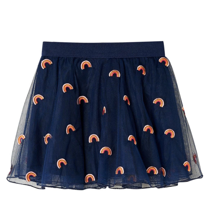 Jupe avec tulle pour enfants bleu marine 140 | Mobilier & Déco