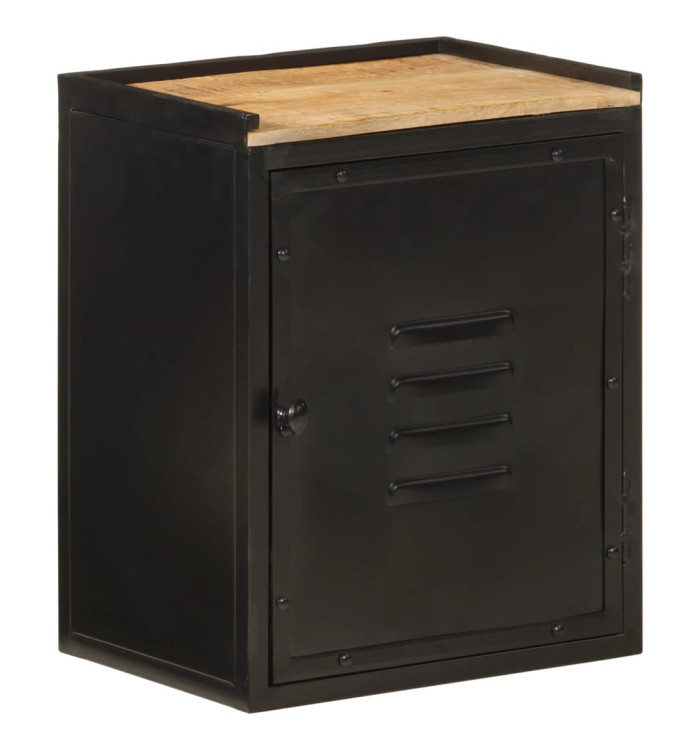 Armoire de salle de bain 40x30x50 cm fer et bois de manguier | Mobilier & Déco