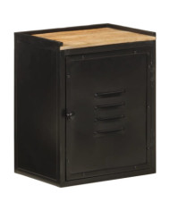 Armoire de salle de bain 40x30x50 cm fer et bois de manguier | Mobilier & Déco