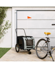 Remorque de vélo pour animaux de compagnie noir et gris | Mobilier & Déco