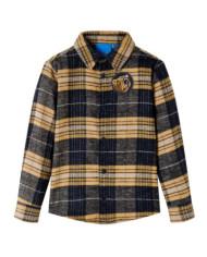 Chemise à carreaux pour enfants jaune et noir 128 | Mobilier & Déco