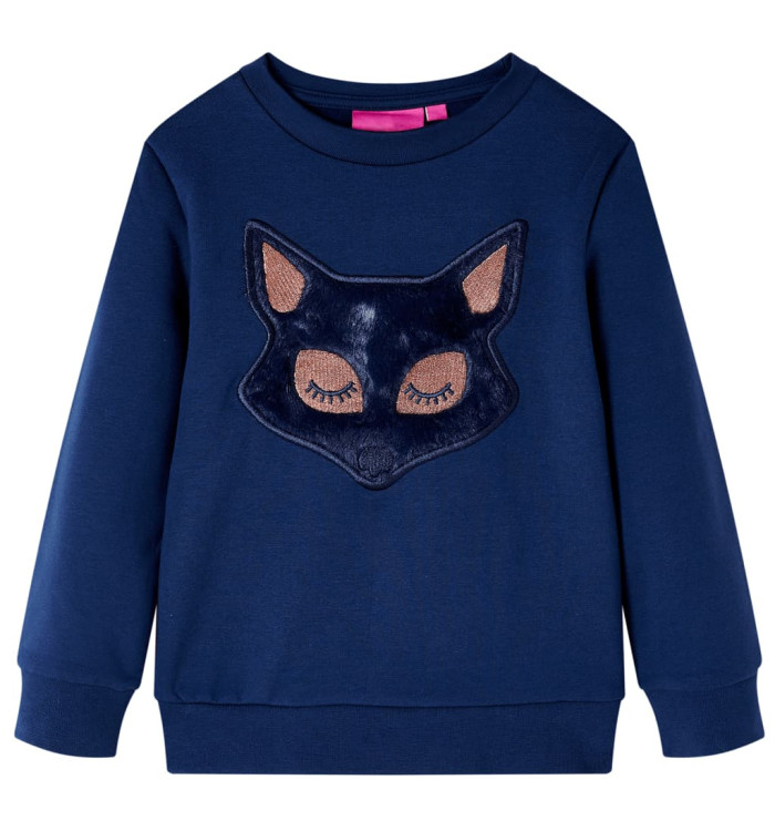 Sweatshirt pour enfants bleu marine 128 | Mobilier & Déco