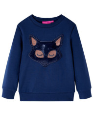 Sweatshirt pour enfants bleu marine 128 | Mobilier & Déco