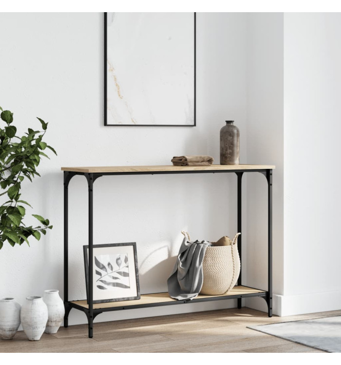 Table console chêne sonoma 101x30,5x75 cm bois d'ingénierie | Mobilier & Déco