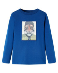 T-shirt enfants à manches longues bleu foncé 92 | Mobilier & Déco