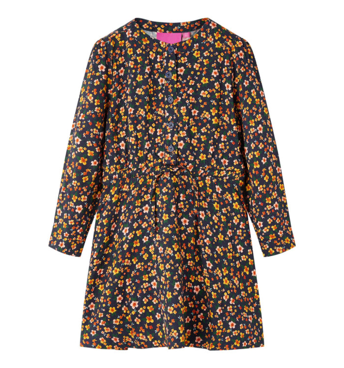 Robe pour enfants à manches longues bleu marine 128 | Mobilier & Déco