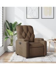 Fauteuil inclinable Marron Tissu | Mobilier & Déco