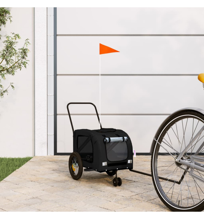 Remorque de vélo pour animaux de compagnie noir | Mobilier & Déco