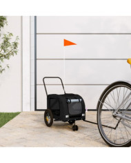 Remorque de vélo pour animaux de compagnie noir | Mobilier & Déco