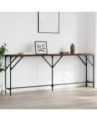 Table console chêne marron 200x29x75 cm bois d'ingénierie | Mobilier & Déco