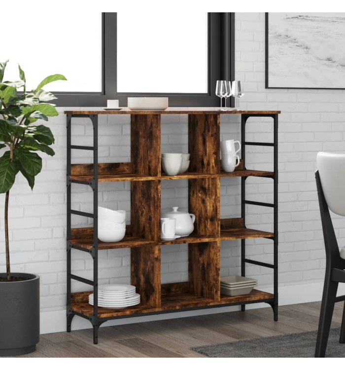Buffet chêne fumé 102x32x103,5 cm bois d'ingénierie | Mobilier & Déco