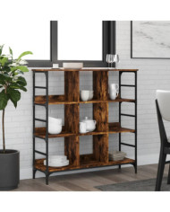 Buffet chêne fumé 102x32x103,5 cm bois d'ingénierie | Mobilier & Déco