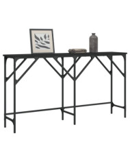 Table console noir 140x29x75 cm bois d'ingénierie | Mobilier & Déco
