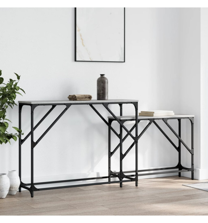 Tables console gigognes 2 pcs sonoma gris bois d'ingénierie | Mobilier & Déco
