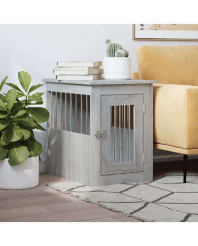 Meuble de cage pour chiens sonoma gris 45x62x59 cm | Mobilier & Déco