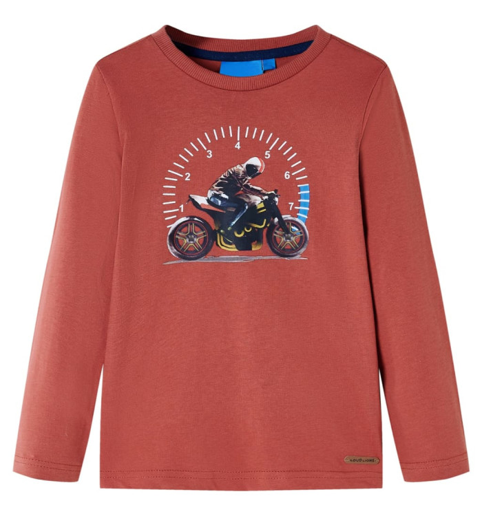 T-shirt enfants à manches longues henné 128 | Mobilier & Déco