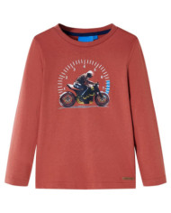 T-shirt enfants à manches longues henné 128 | Mobilier & Déco