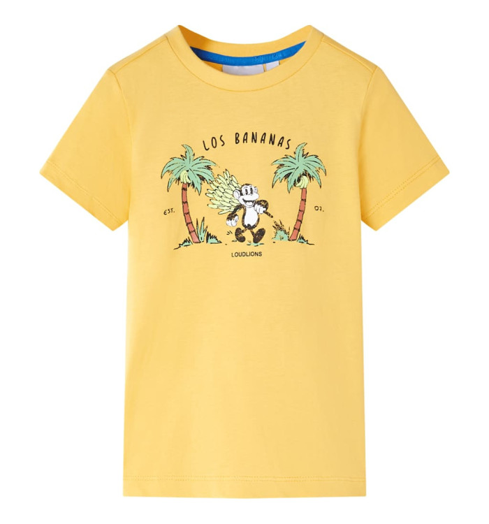 T-shirt pour enfants ocre clair 128 | Mobilier & Déco
