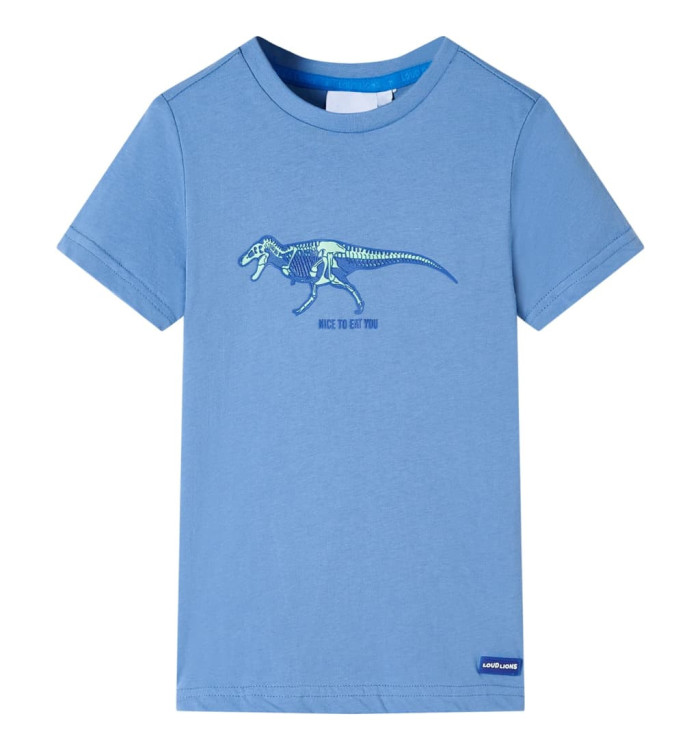 T-shirt pour enfants bleu moyen 128 | Mobilier & Déco