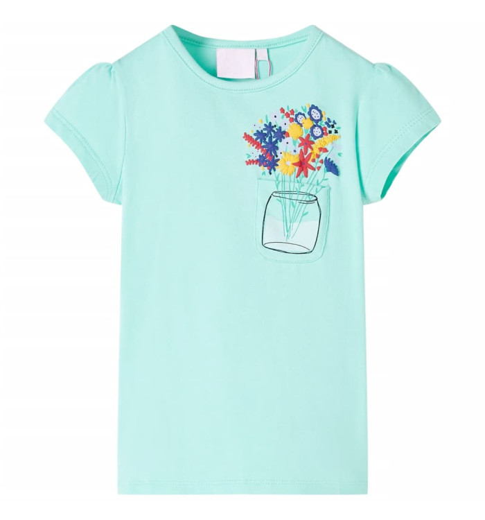 T-shirt pour enfants menthe clair 116 | Mobilier & Déco