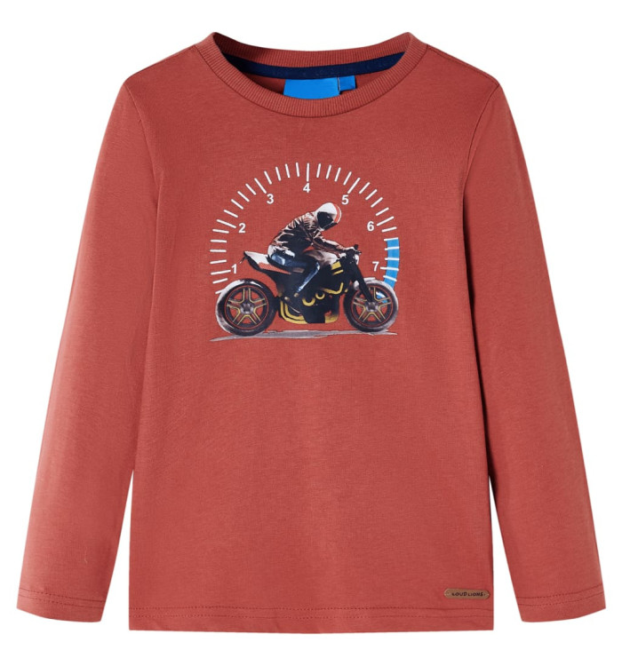 T-shirt enfants à manches longues henné 104 | Mobilier & Déco