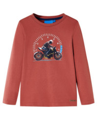 T-shirt enfants à manches longues henné 104 | Mobilier & Déco