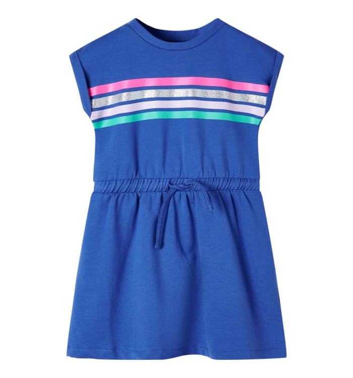 Robe pour enfants avec cordon de serrage bleu cobalt 128 | Mobilier & Déco