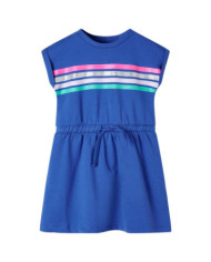Robe pour enfants avec cordon de serrage bleu cobalt 128 | Mobilier & Déco
