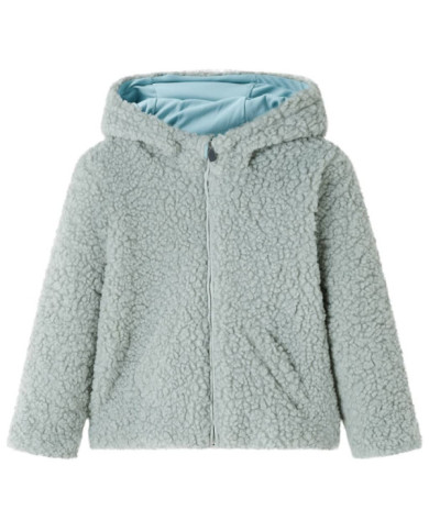 Veste à capuche pour enfants fausse fourrure vert menthe 92 | Mobilier & Déco