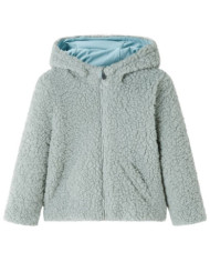 Veste à capuche pour enfants fausse fourrure vert menthe 92 | Mobilier & Déco