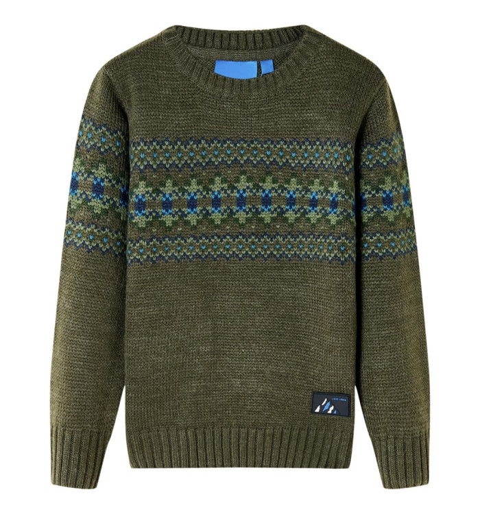 Pull-over tricoté pour enfants kaki 104 | Mobilier & Déco
