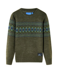 Pull-over tricoté pour enfants kaki 104 | Mobilier & Déco