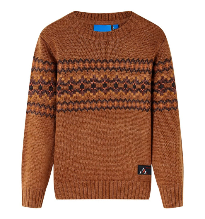 Pull-over tricoté pour enfants cognac 116 | Mobilier & Déco