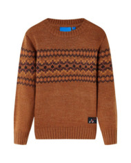 Pull-over tricoté pour enfants cognac 116 | Mobilier & Déco