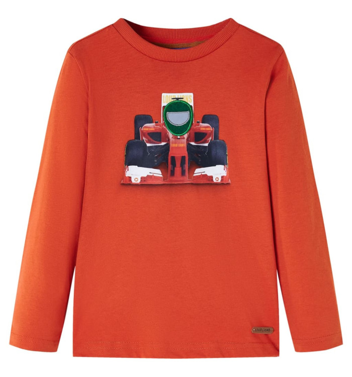 T-shirt enfant à manches longues orange 92 | Mobilier & Déco