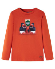 T-shirt enfant à manches longues orange 92 | Mobilier & Déco