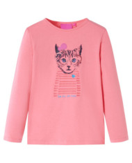 T-shirt enfants à manches longues rose 116 | Mobilier & Déco