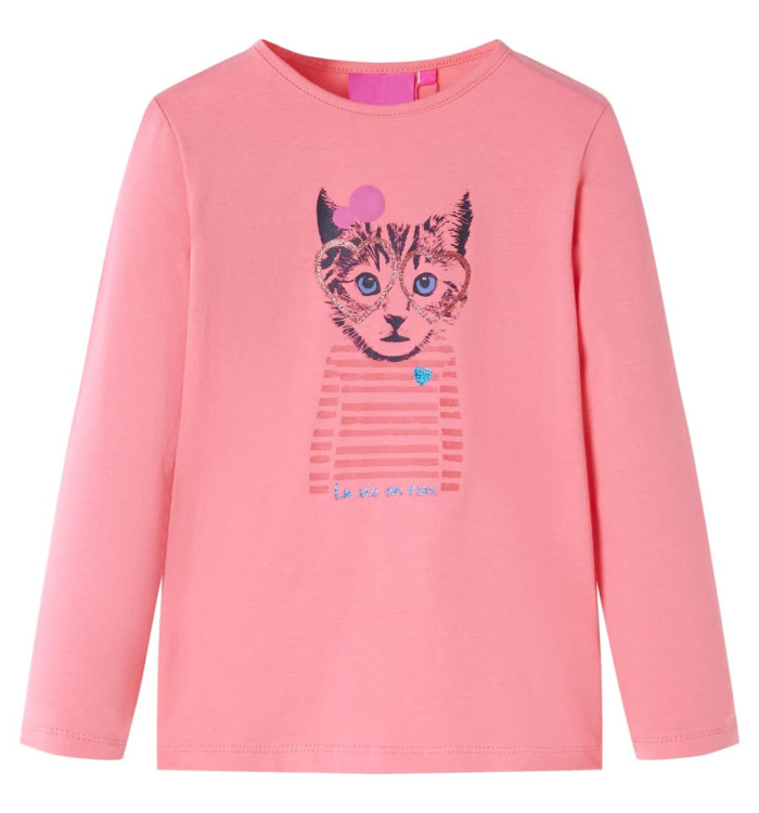 T-shirt enfants à manches longues rose 92 | Mobilier & Déco