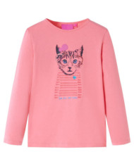 T-shirt enfants à manches longues rose 92 | Mobilier & Déco