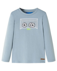 T-shirt enfants manches longues bleu clair 104 | Mobilier & Déco
