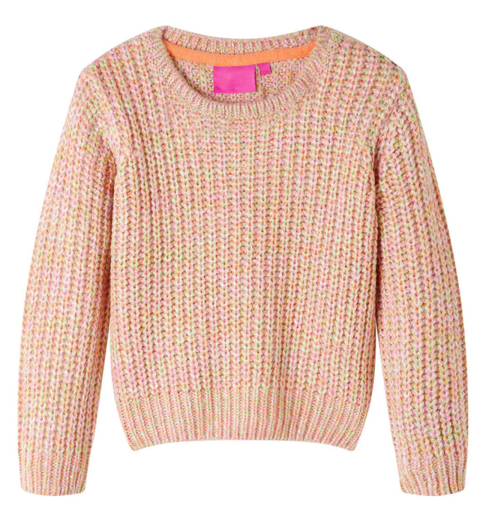 Pull-over tricoté pour enfants rose doux 140 | Mobilier & Déco