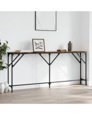 Table console chêne fumé 180x23x75 cm bois d'ingénierie | Mobilier & Déco