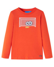 T-shirt enfants manches longues orange vif 104 | Mobilier & Déco